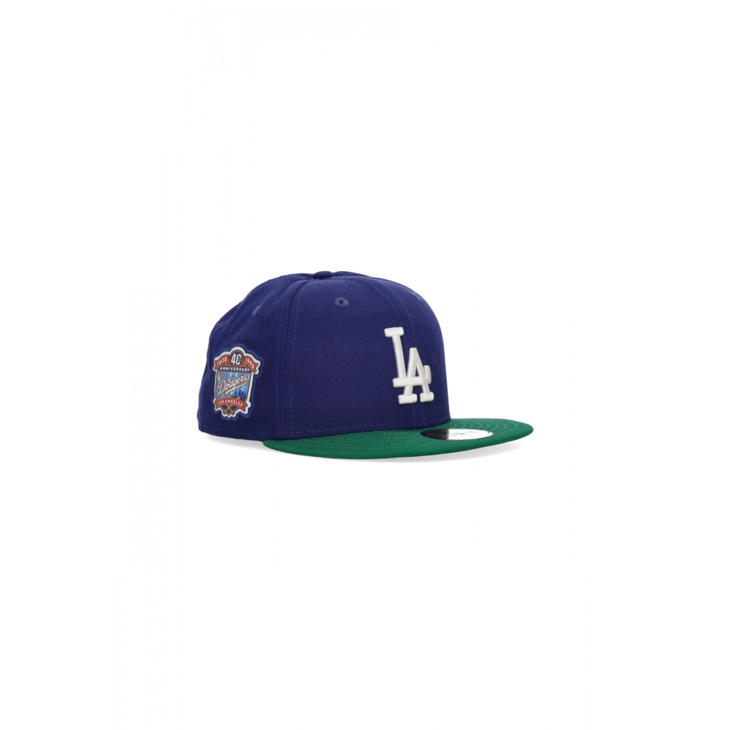 cappellino visiera piatta uomo mlb team colour 5950 losdod DARK ROYAL/WHITE/KELLY GREEN