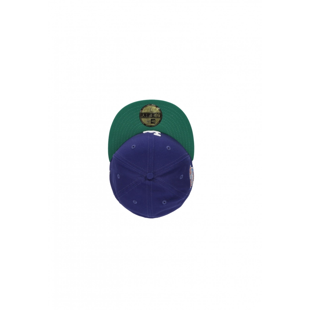 cappellino visiera piatta uomo mlb team colour 5950 losdod DARK ROYAL/WHITE/KELLY GREEN