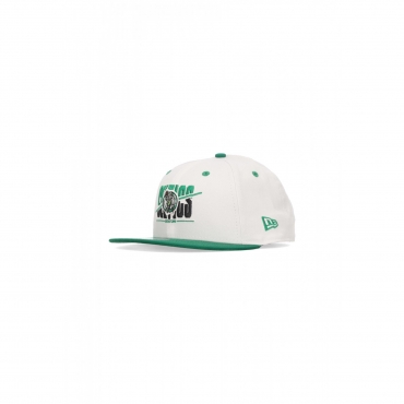 cappellino visiera piatta uomo nba white crown 950 boscel WHITE/KELLY GREEN