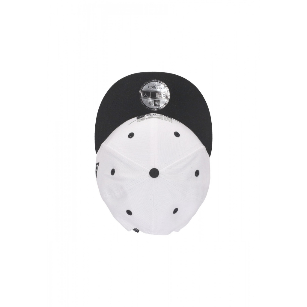 cappellino visiera piatta uomo nba white crown 950 bronet WHITE/BLACK