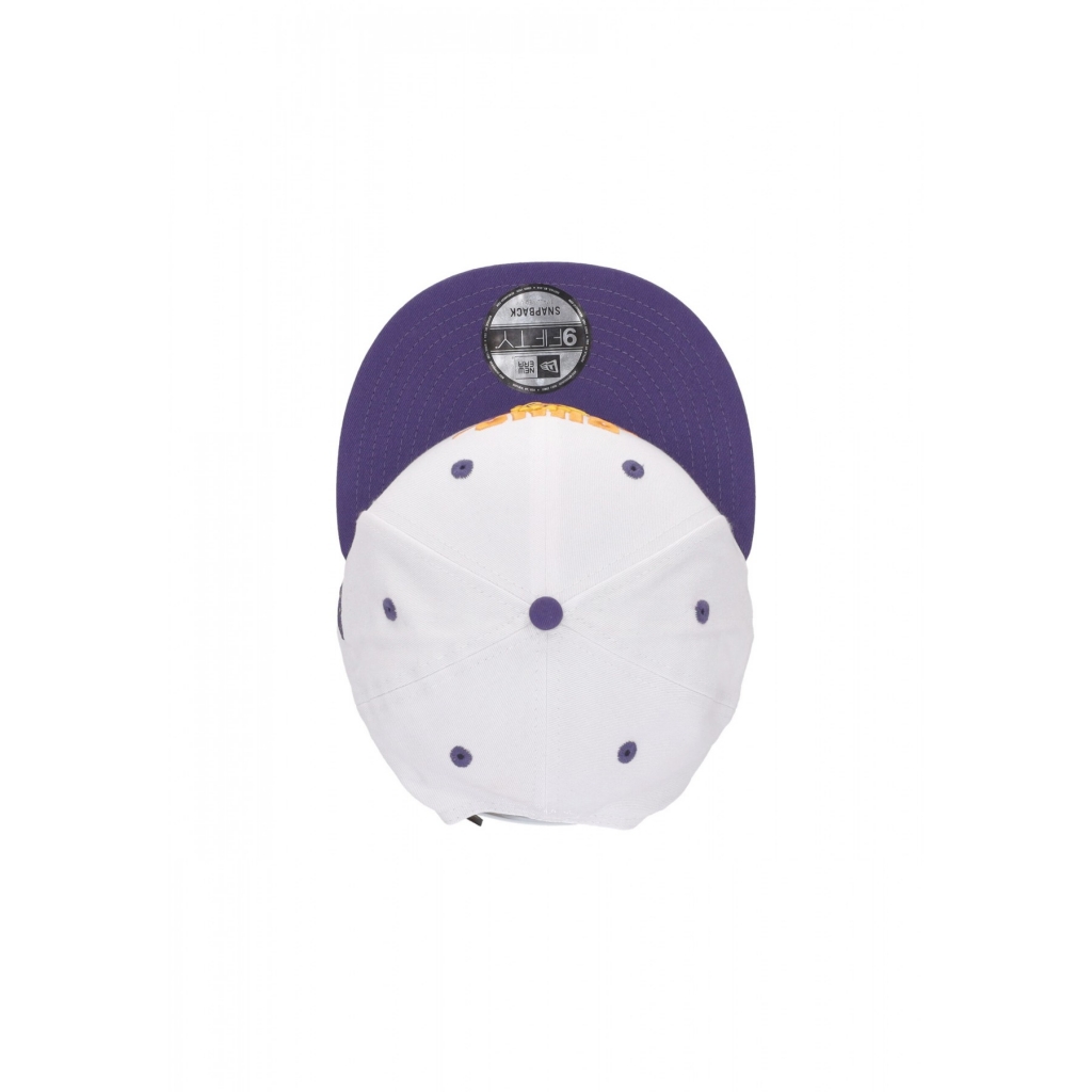 cappellino visiera piatta uomo nba white crown 950 phosun WHITE/PURPLE