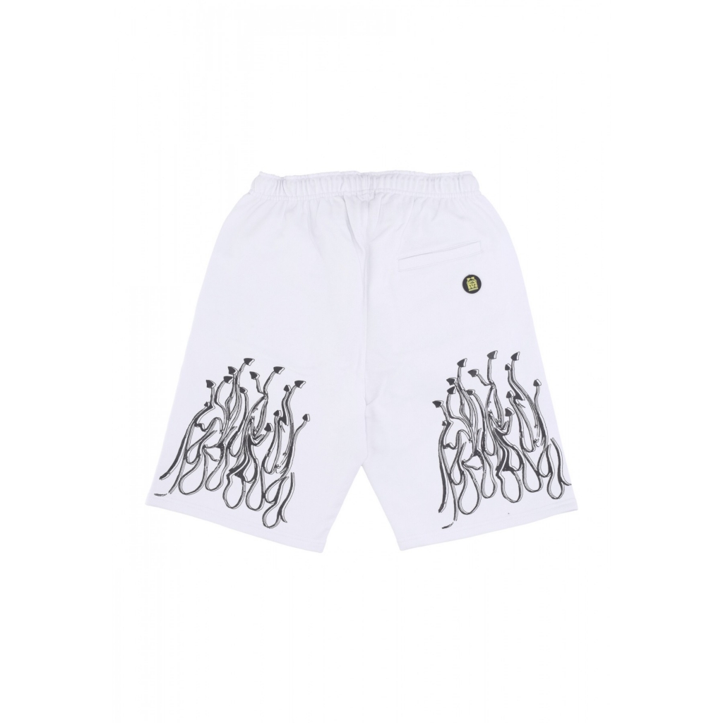 pantalone corto tuta uomo flame bermuda WHITE