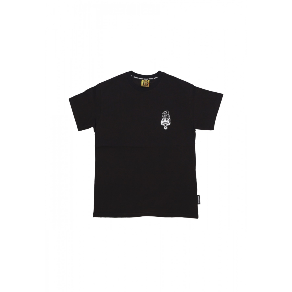 maglietta uomo skull flame tee BLACK