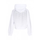 felpa leggera cappuccio corta donna w ribs crop top hoodie WHITE