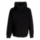 felpa leggera cappuccio uomo logo baseball hoodie BLACK