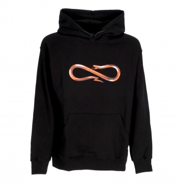 felpa leggera cappuccio uomo logo steel hoodie BLACK