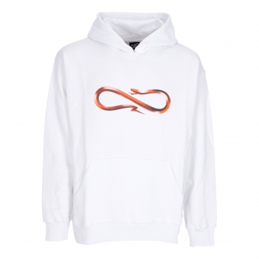 felpa leggera cappuccio uomo logo steel hoodie WHITE