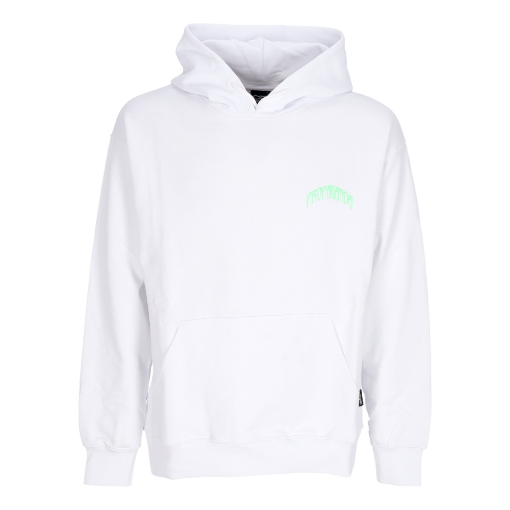 felpa leggera cappuccio uomo triangle panther hoodie WHITE