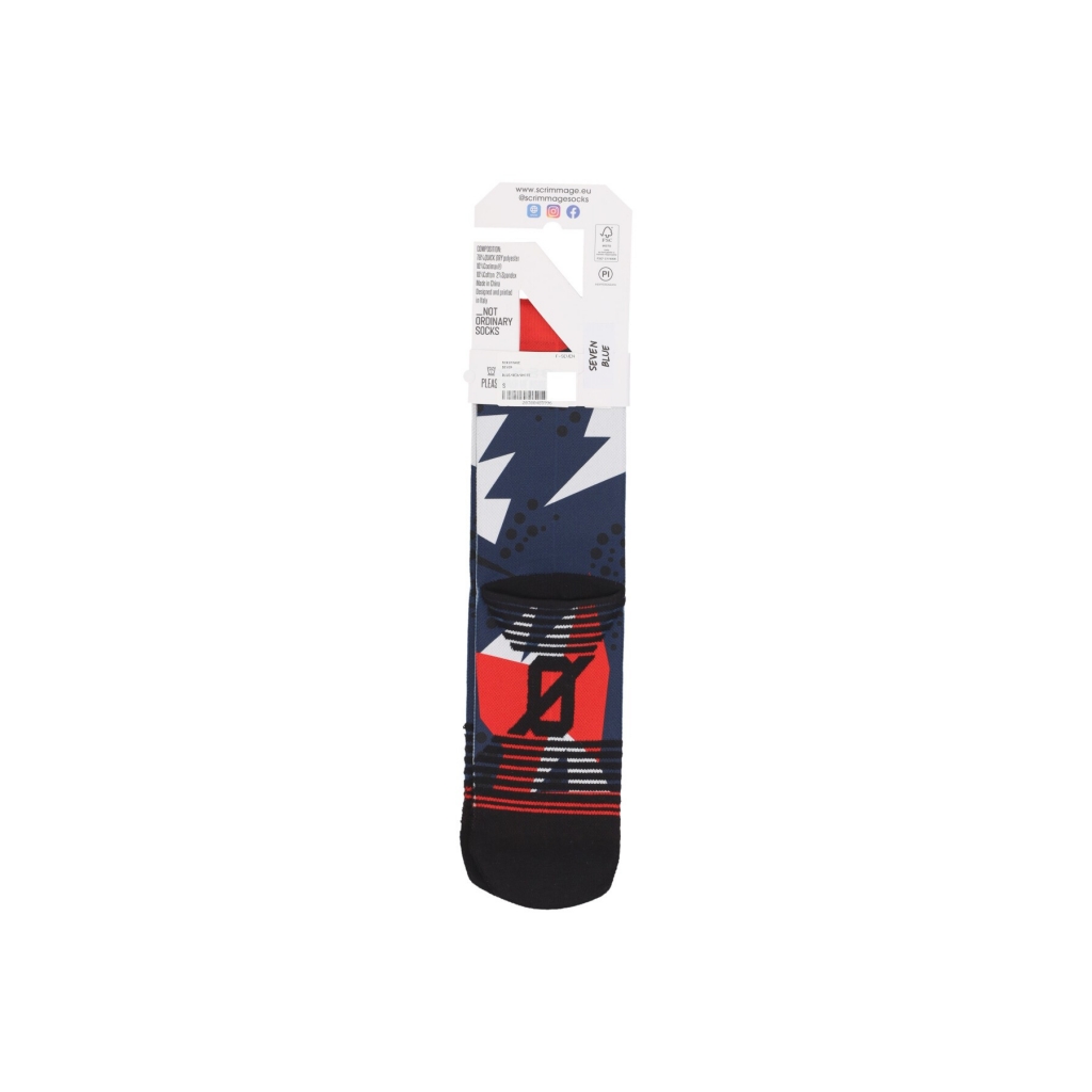 calza media uomo seven BLUE/RED/WHITE