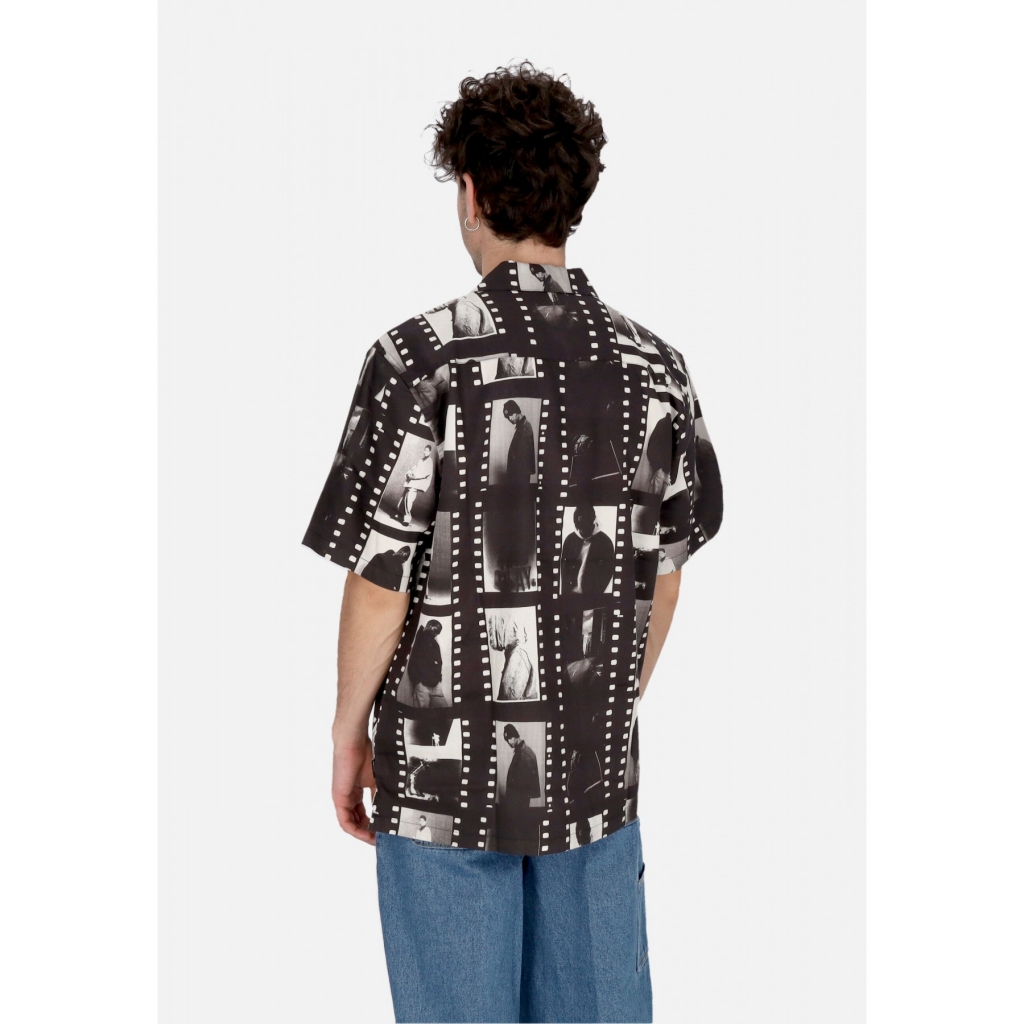 camicia manica corta uomo photo strip shirt PHOTO STRIP PRINT/BLACK/WHITE