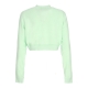 felpa leggera collo alto corta donna w sportswear chill french terry crop crewneck VAPOR GREEN/SAIL