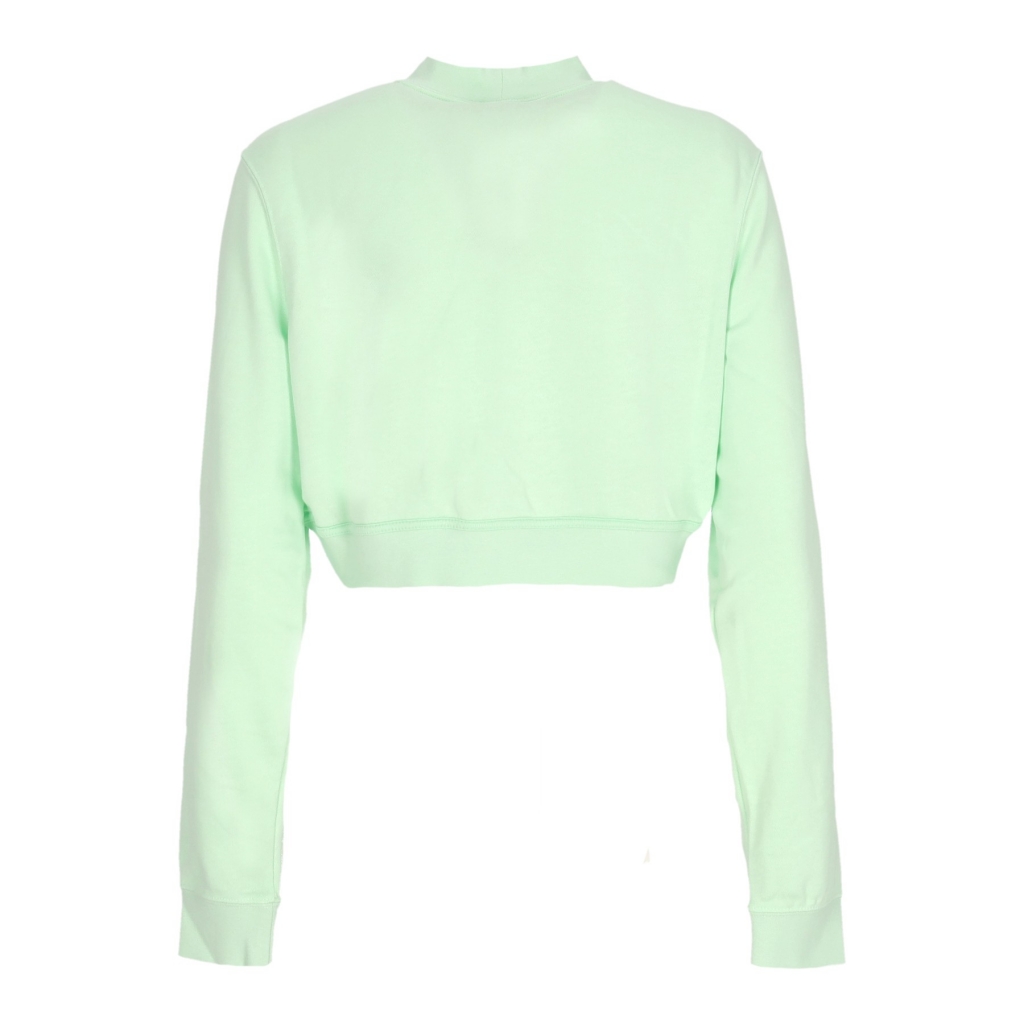 felpa leggera collo alto corta donna w sportswear chill french terry crop crewneck VAPOR GREEN/SAIL