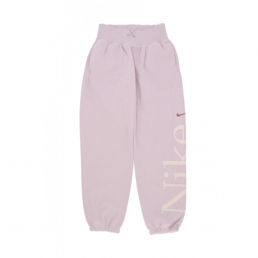 pantalone tuta felpato donna w sportswear phoenix fleece oversized logo pant PLATINUM VIOLET/SMOKEY MAUVE