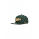 cappellino visiera piatta uomo mlb script under captain oakath DARK GREEN