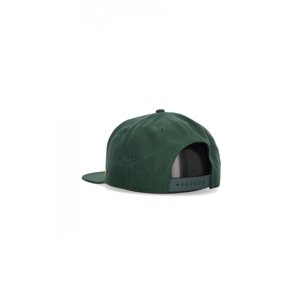 cappellino visiera piatta uomo mlb script under captain oakath DARK GREEN