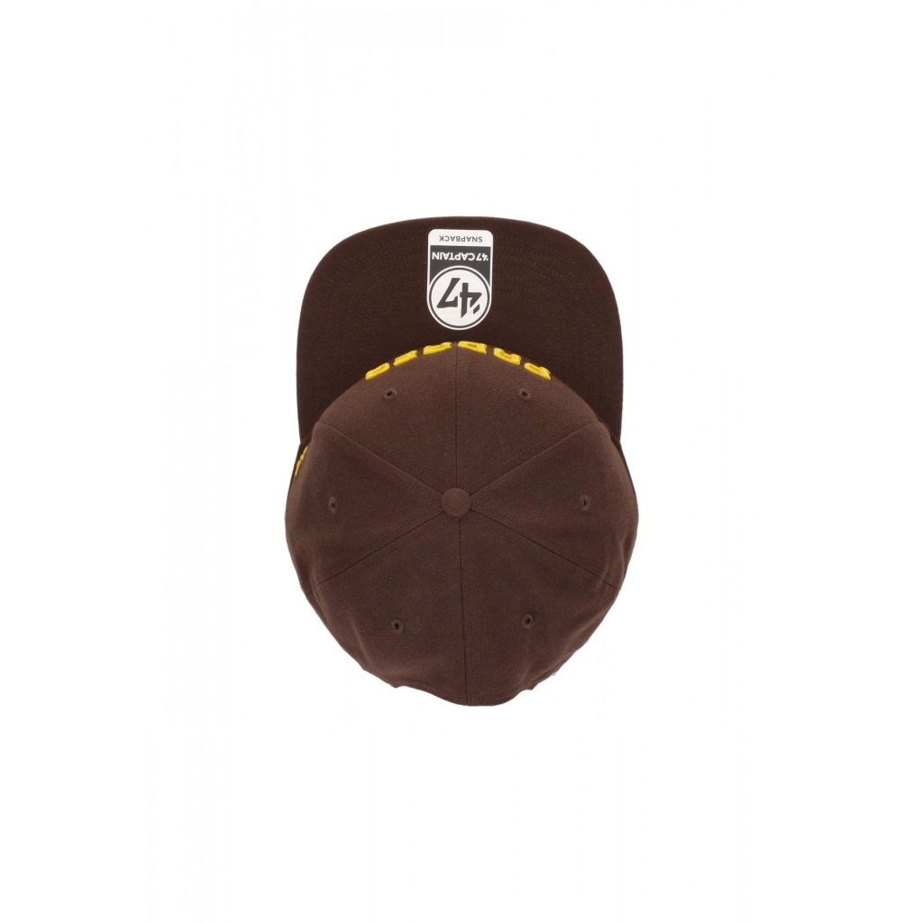 cappellino visiera piatta uomo mlb script under captain sadpad BROWN