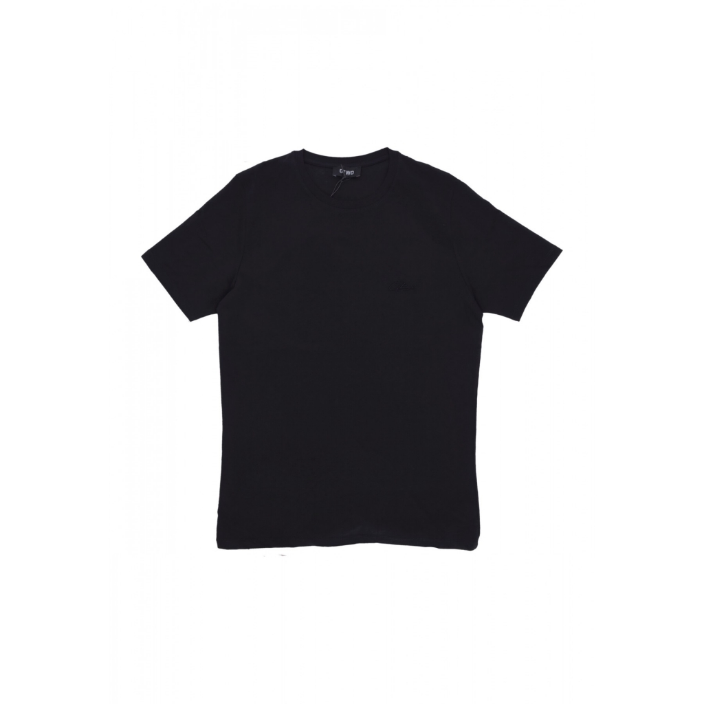 maglietta uomo embroidered logo tee BLACK