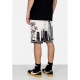 pantaloncino tipo basket uomo skyline shorts WHITE/BLACK