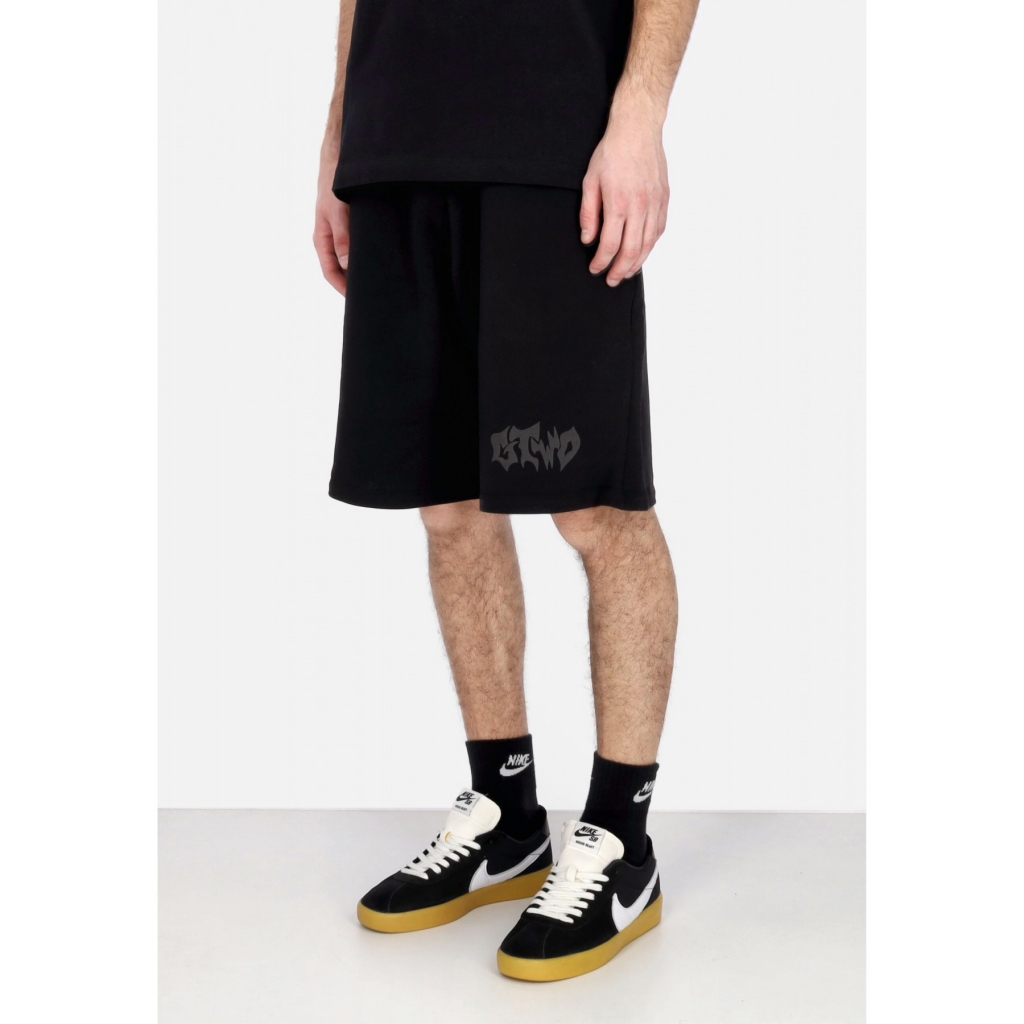 pantalone corto tuta uomo script logo shorts BLACK