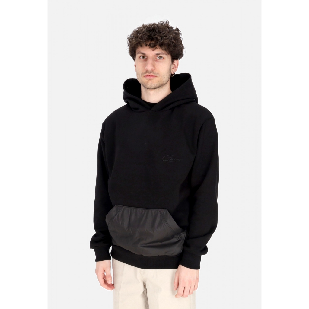 felpa leggera cappuccio uomo hoodie BLACK