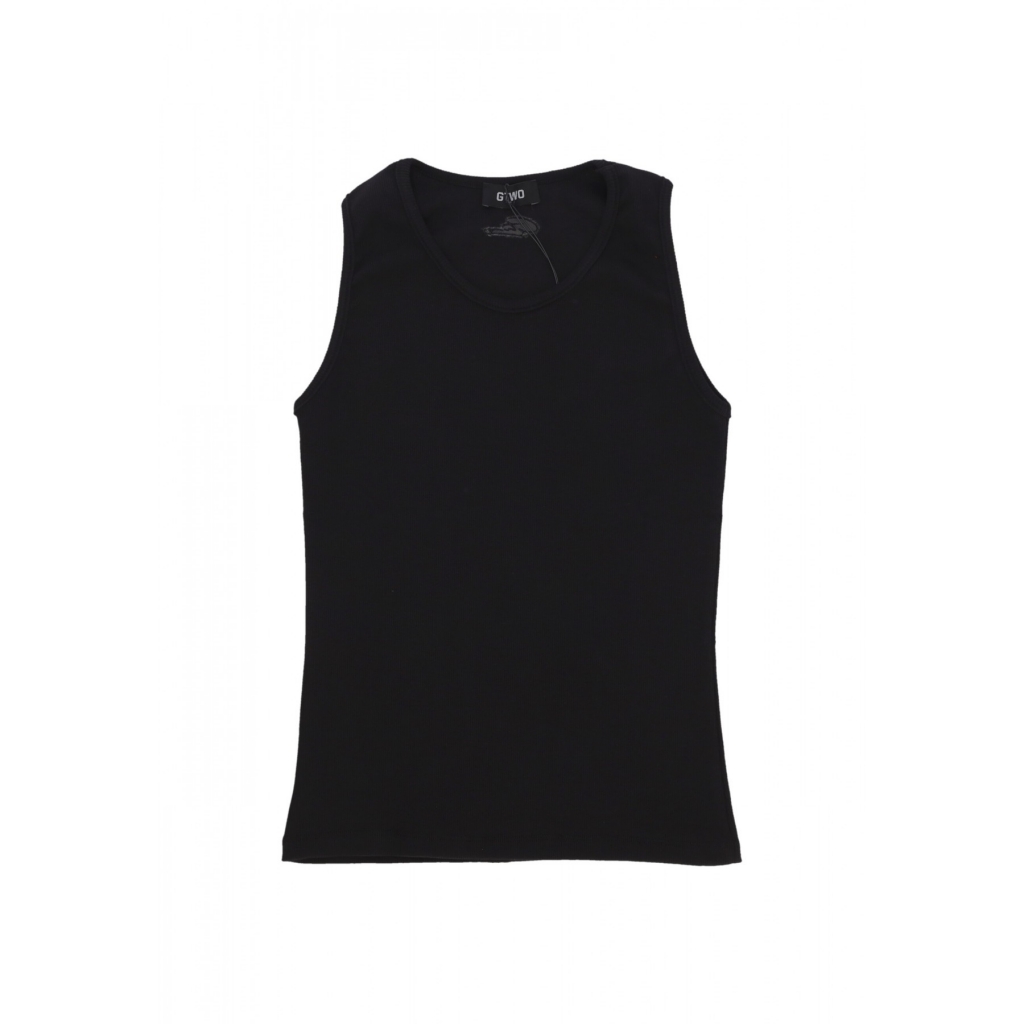 canotta uomo embroidered logo tank BLACK