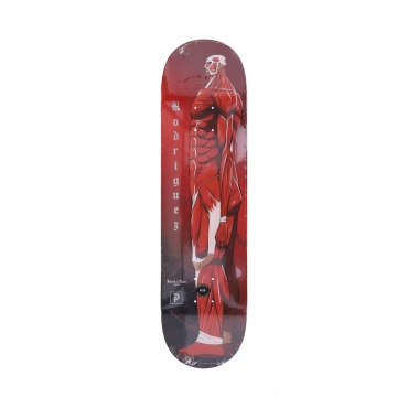 skateboard tavola uomo rodriguez colossal deck x attack on titan RED/MULTI