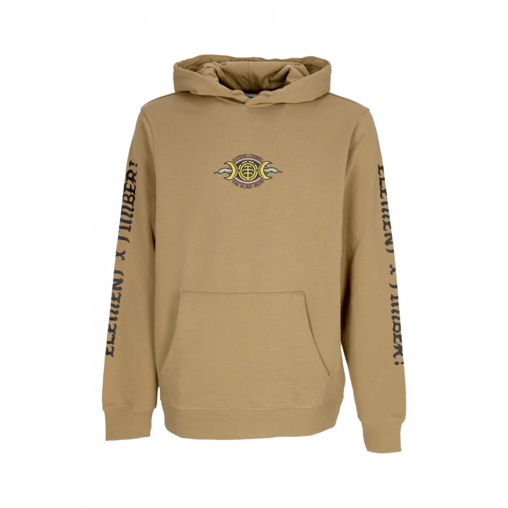 felpa leggera cappuccio uomo wisdom hoodie x timber KHAKI