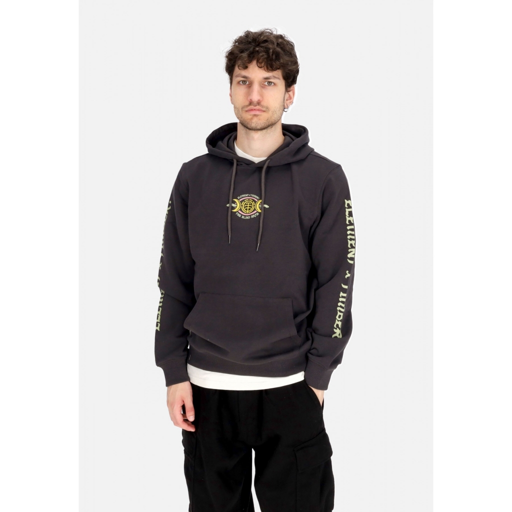 felpa leggera cappuccio uomo wisdom hoodie x timber OFF BLACK