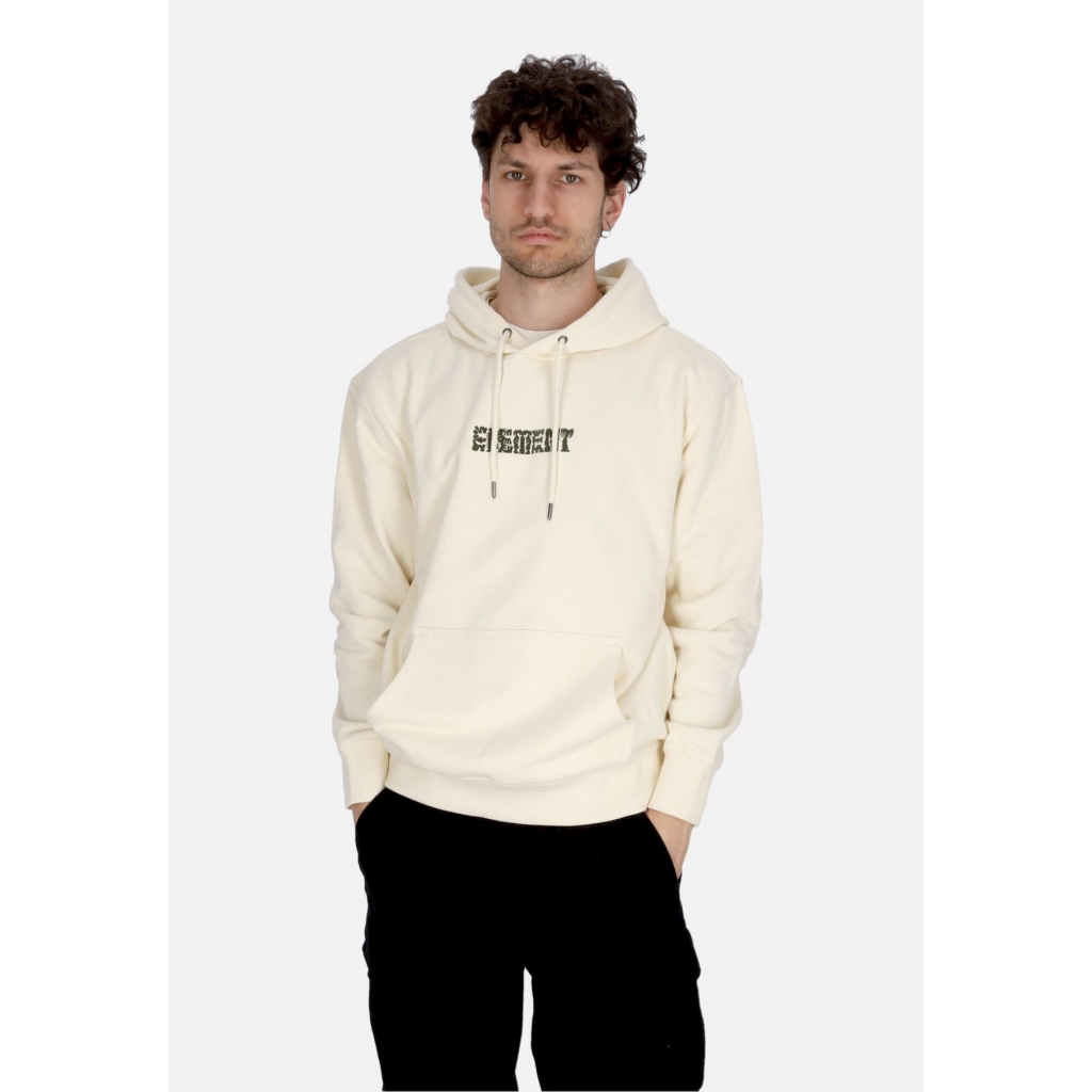 felpa leggera cappuccio uomo cornell cipher hoodie EGRET