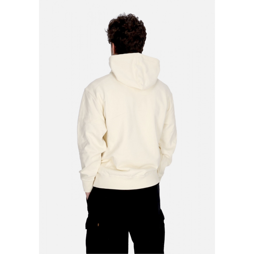 felpa leggera cappuccio uomo cornell cipher hoodie EGRET