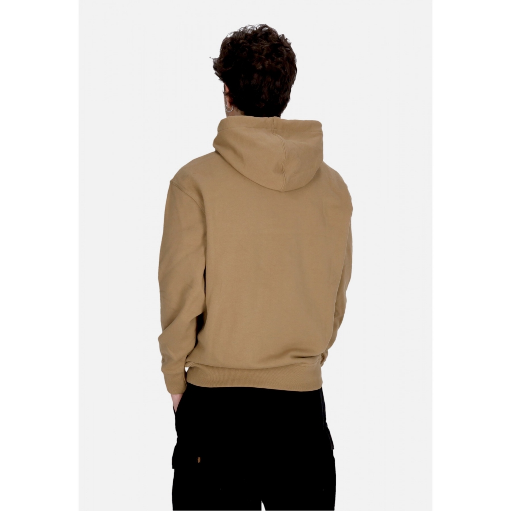 felpa leggera cappuccio uomo cornell cipher hoodie KHAKI