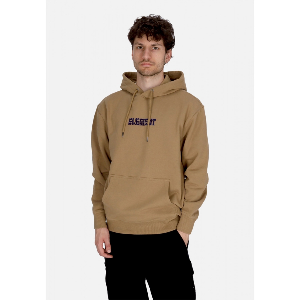 felpa leggera cappuccio uomo cornell cipher hoodie KHAKI