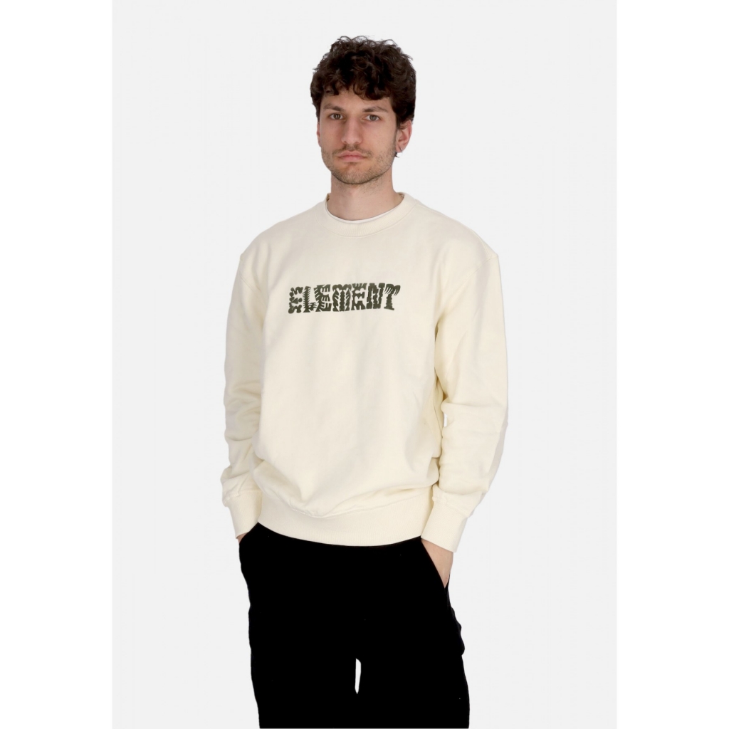 felpa leggera girocollo uomo cornell cipher crewneck EGRET