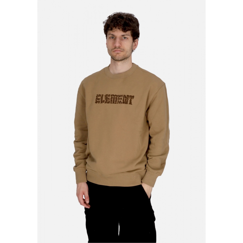 felpa leggera girocollo uomo cornell cipher crewneck KHAKI