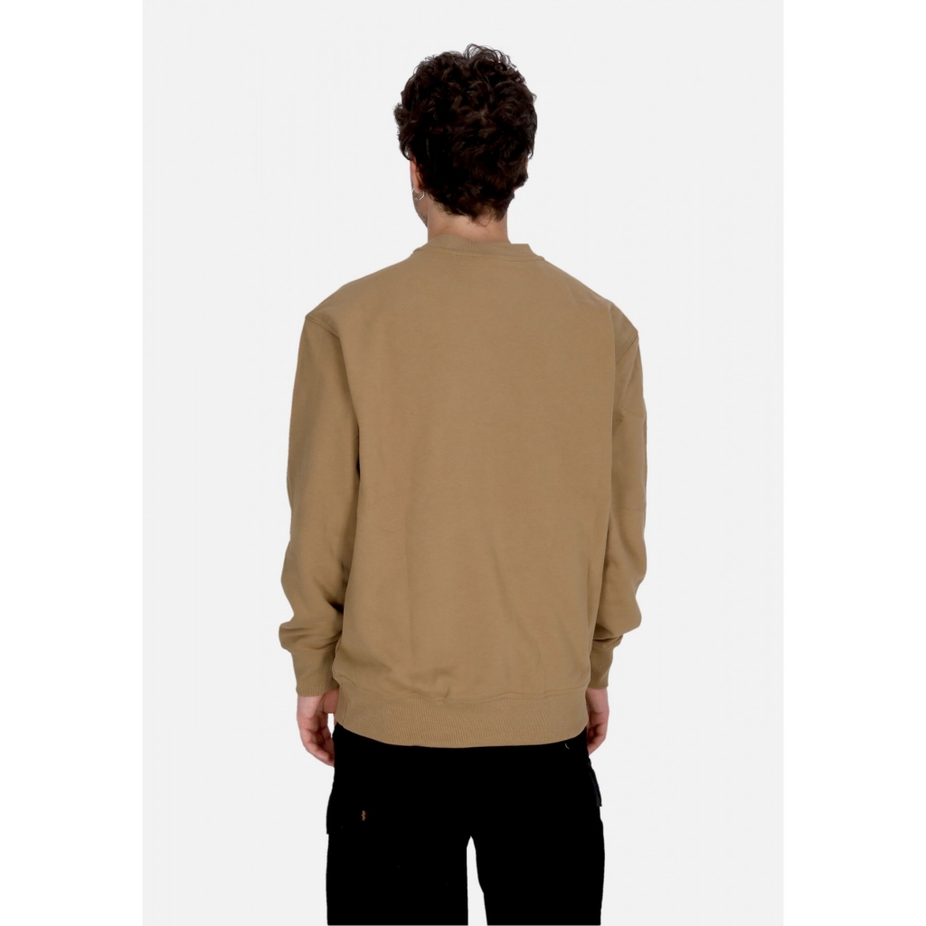 felpa leggera girocollo uomo cornell cipher crewneck KHAKI