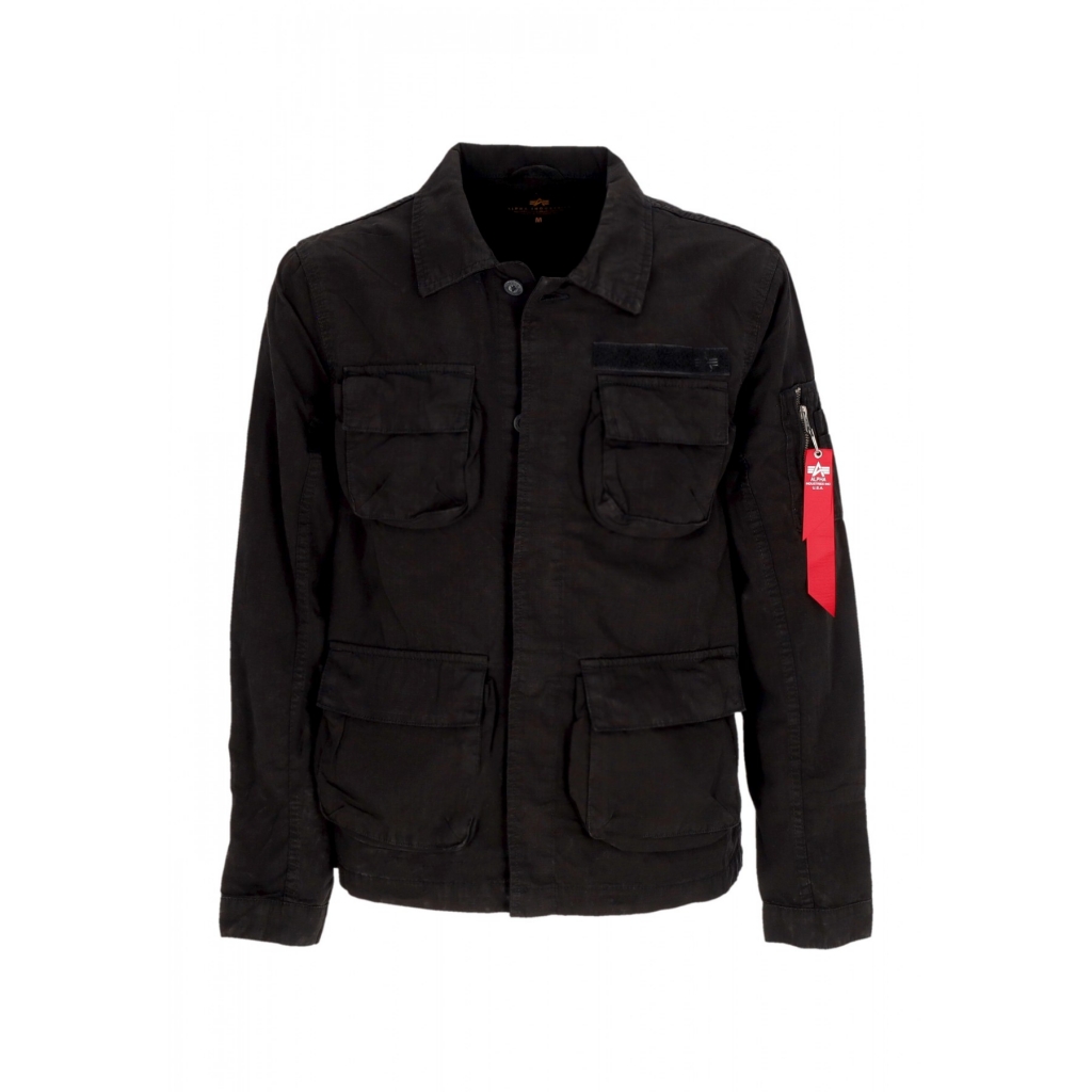 giubbotto uomo ripstop cargo overshirt BLACK