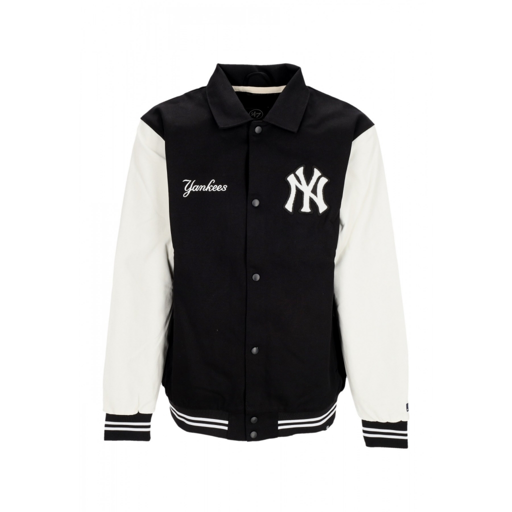 giubbotto college uomo mlb homecoming varsity jacket neyyan JET BLACK