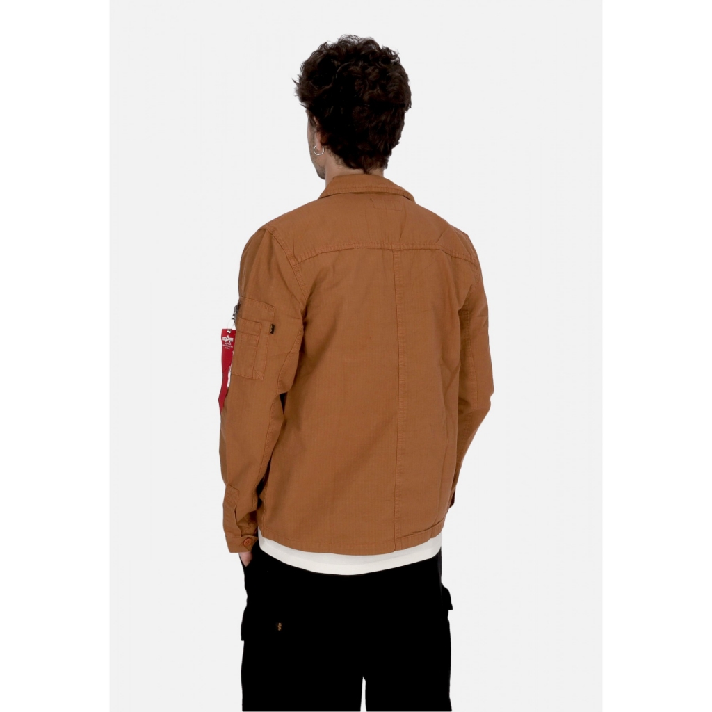 giubbotto uomo ripstop cargo overshirt HAZEL BROWN