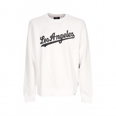 felpa leggera girocollo uomo mlb imprint helix crew sweatshirt losdod WHITE WASH