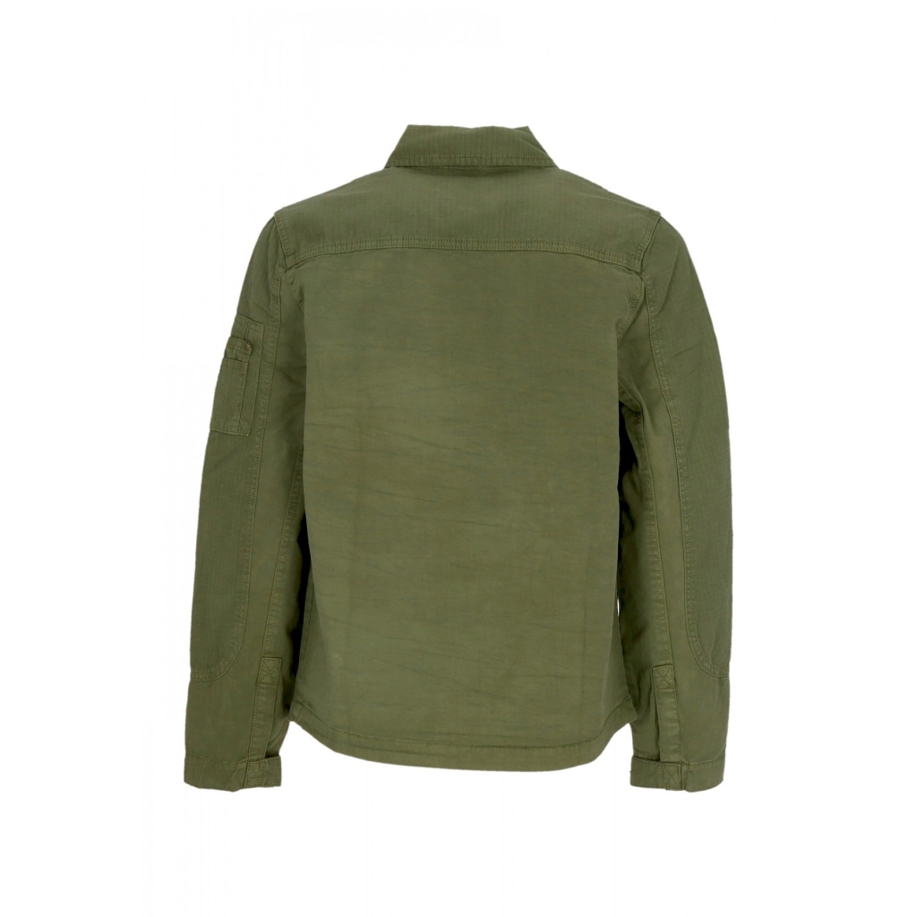 giubbotto uomo color block overshirt DARK OLIVE