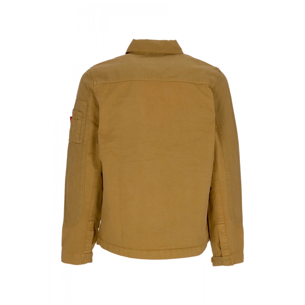 giubbotto uomo color block overshirt KHAKI