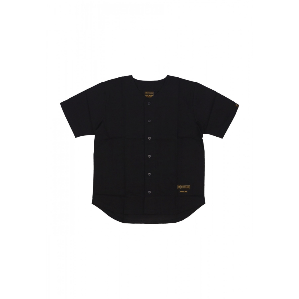 casacca bottoni uomo baseball shirt BLACK