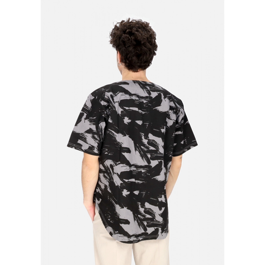 casacca bottoni uomo baseball shirt BLACK/CAMO