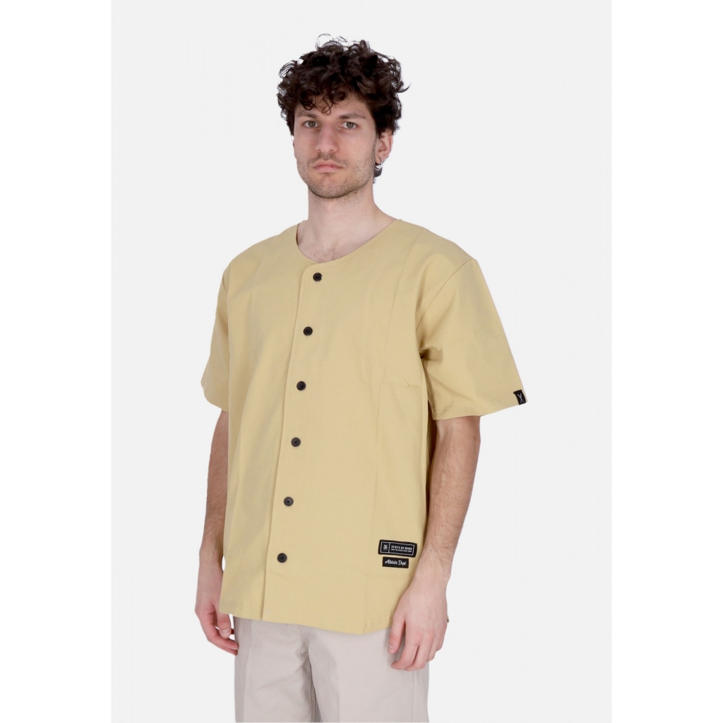 casacca bottoni uomo baseball shirt SAND