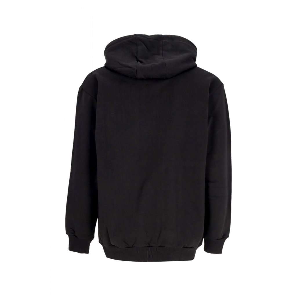 felpa leggera cappuccio uomo graffiti patch hoodie BLACK