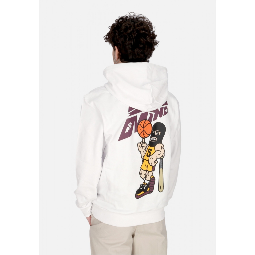 felpa leggera cappuccio uomo baller hoodie WHITE