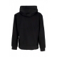 felpa leggera cappuccio uomo rock hoodie BLACK