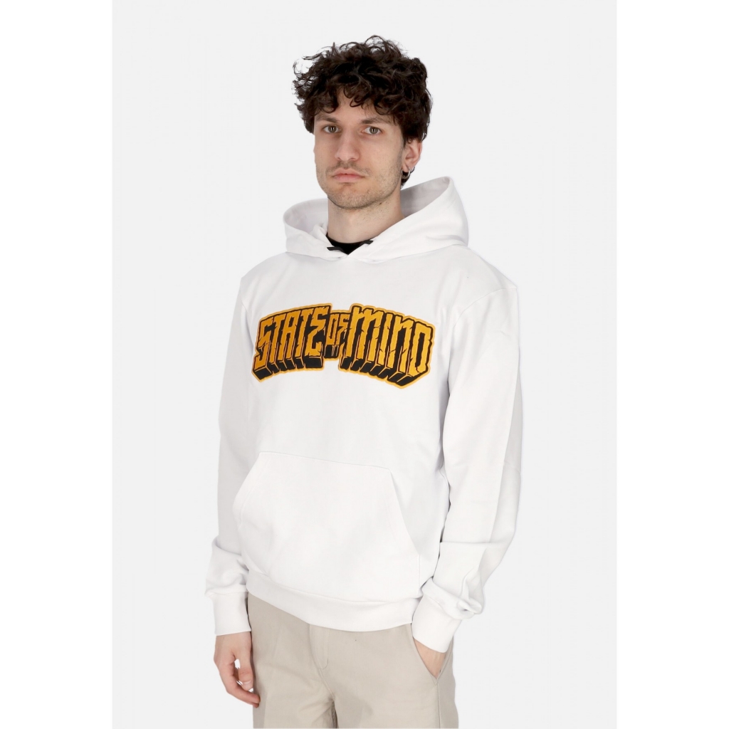 felpa leggera cappuccio uomo rock hoodie WHITE