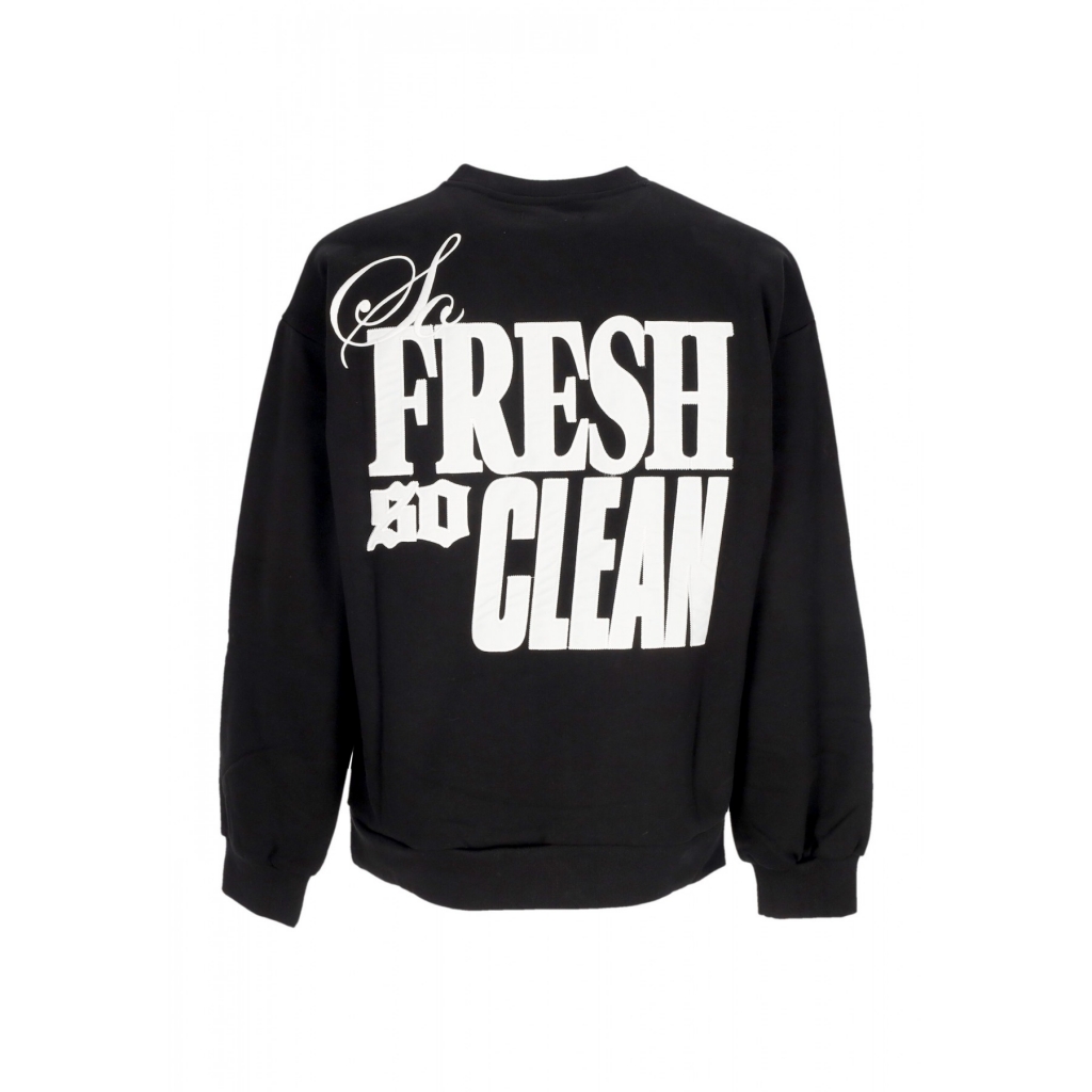 felpa leggera girocollo uomo so fresh so clean sweatshirt BLACK