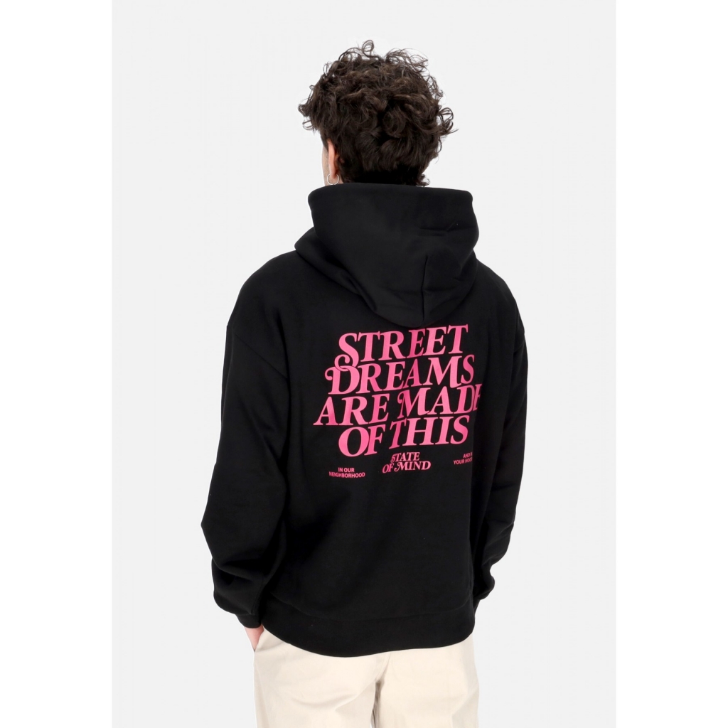 felpa leggera cappuccio uomo street dreams hoodie BLACK